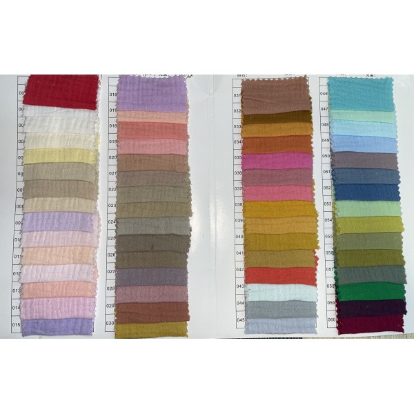 Solid muslin double gauze fabric in stock