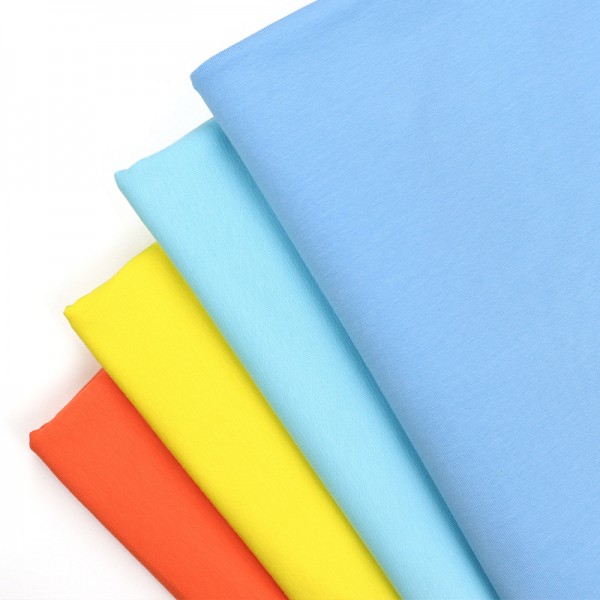 Solid cotton lycra jersey fabric in stock