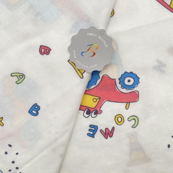 125gsm Bamboo cotton muslin gauze custom printed fabric