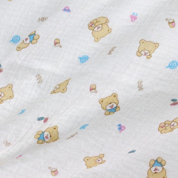 Muslin double gauze custom print fabric