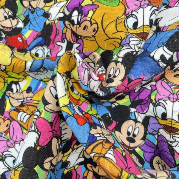 Cotton french terry custom print fabric